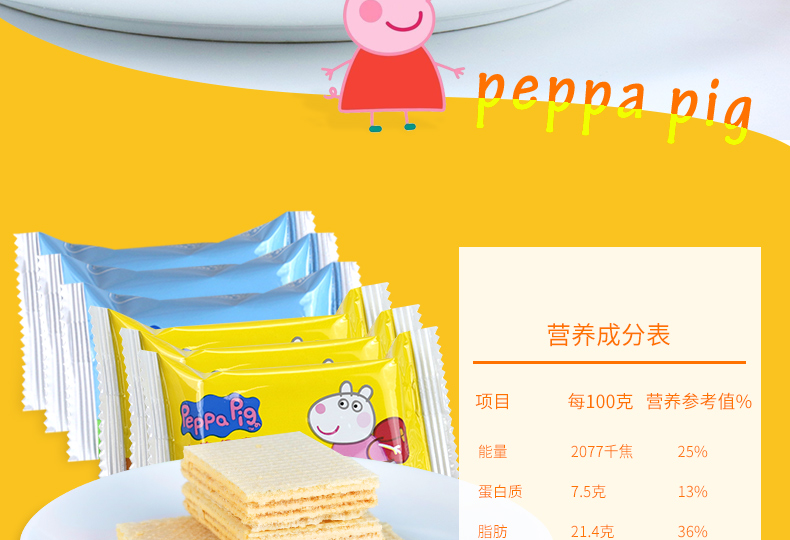 尊龙凯时人生就是搏·(中国)国际AG馆小猪佩奇威化饼干夹心小零食
