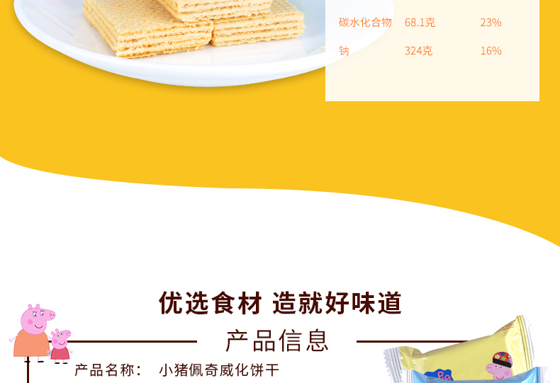 尊龙凯时人生就是搏·(中国)国际AG馆小猪佩奇威化饼干夹心小零食